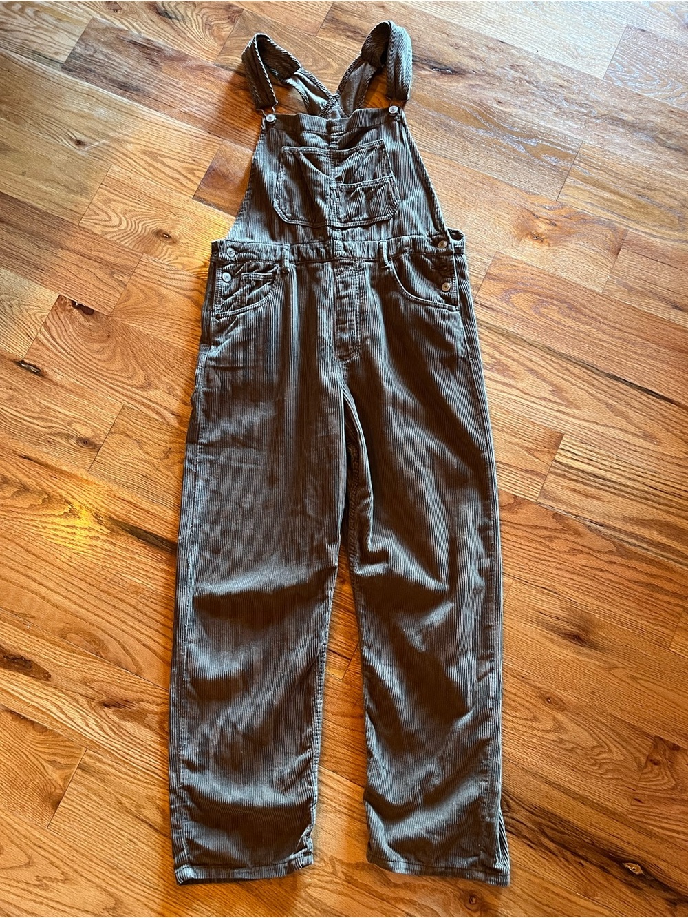 FREE PEOPLE - Ziggy Overalls - Chocolate Brown Corduroy Overalls